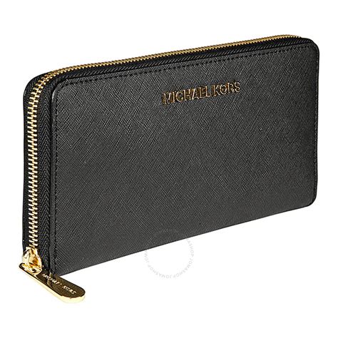 zip around continental wallet michael kors|Michael Kors wristlet wallet black.